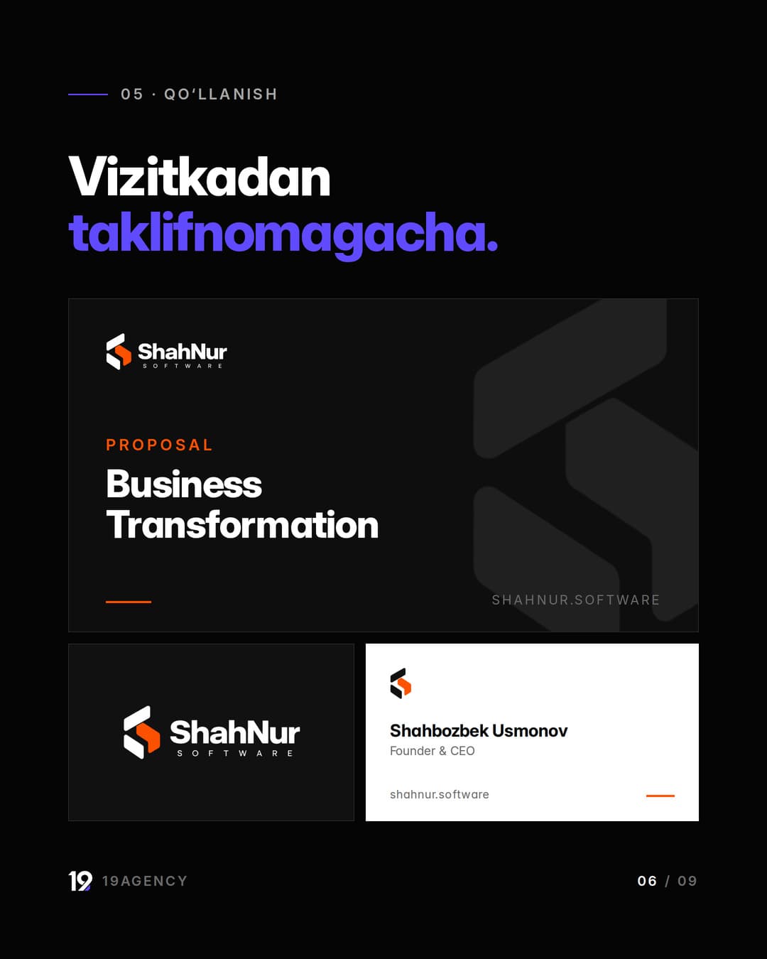 Identity taklifnoma va vizitkada